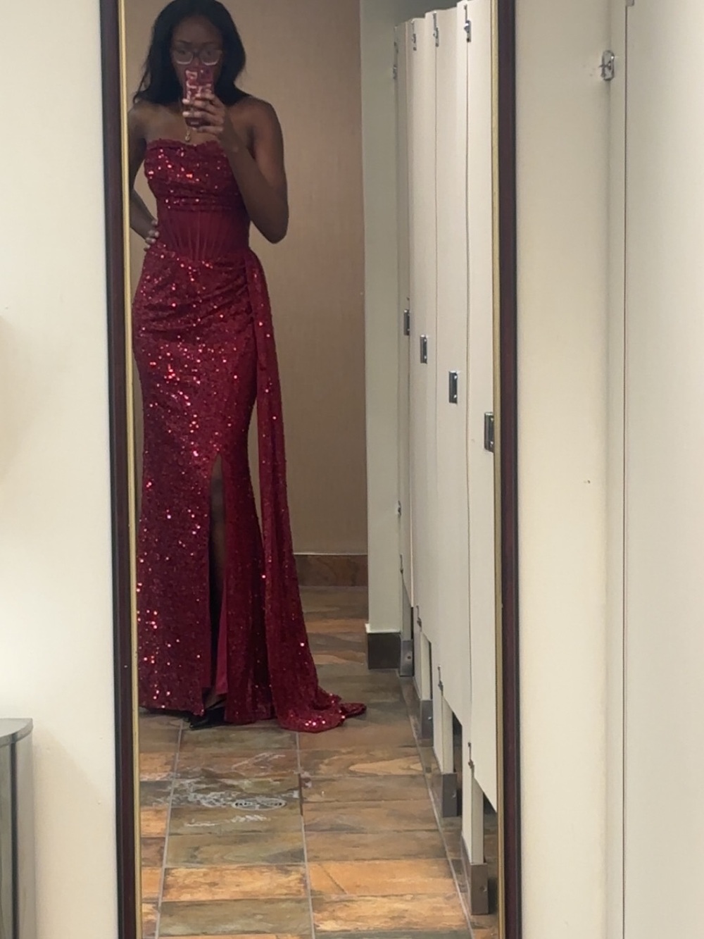 Adyce red sequin dress